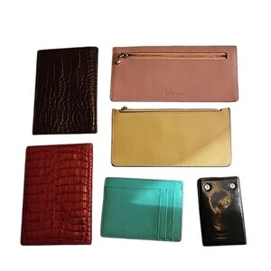 Lot of 6 Accessories Wallets Card Holders Passport Keys
